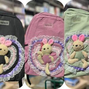 Girls University Backpack – Stylish Pink School & College Bag with Multiple Pockets