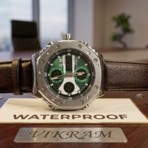 VIKRAM Waterproof Luxury Watch with Leather Strap | Premium Stainless Steel Smart Watch