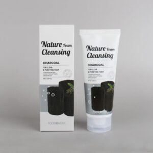 Nature Foam Charcoal Cleansing Face Wash 150ml – Deep Pore Purifying & Oil Control Cleanser